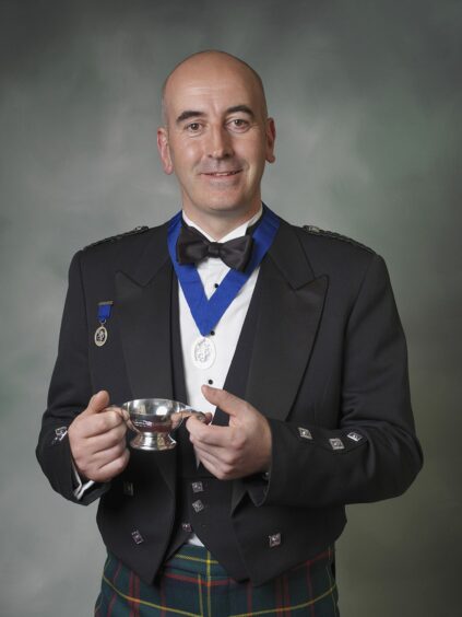 Ewen Mackintosh with his master of the quaich award.