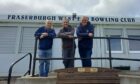 Fraserburgh West End Bowling Club members Graham Duthie, John Bryce and Jonathan Griffiths