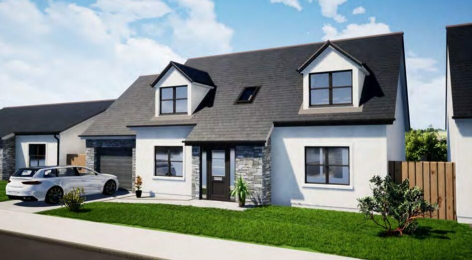 This artist impression shows what one of the new homes at Gourdon could look like