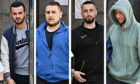 Drug growners, from left, Fabio Marku, Arjel Leshi, Glevis Xhepa and Donald Xhepa, are taken out of Aberdeen Sheriff Court. Image: DC Thomson