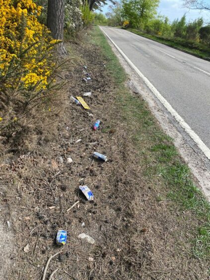 litter by the roadside on the NC500.