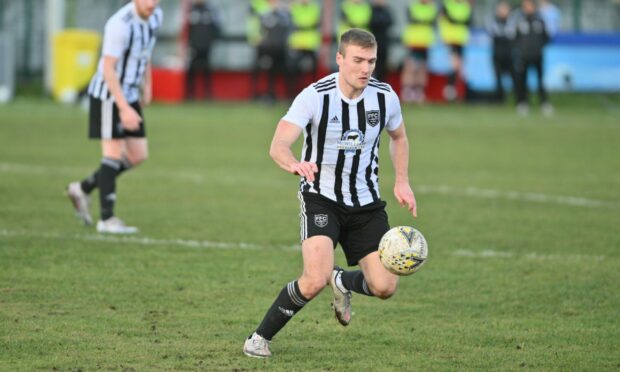 Marc Lawrence, pictured in action with former club Fraserburgh, is looking forward to the future with Formartine United