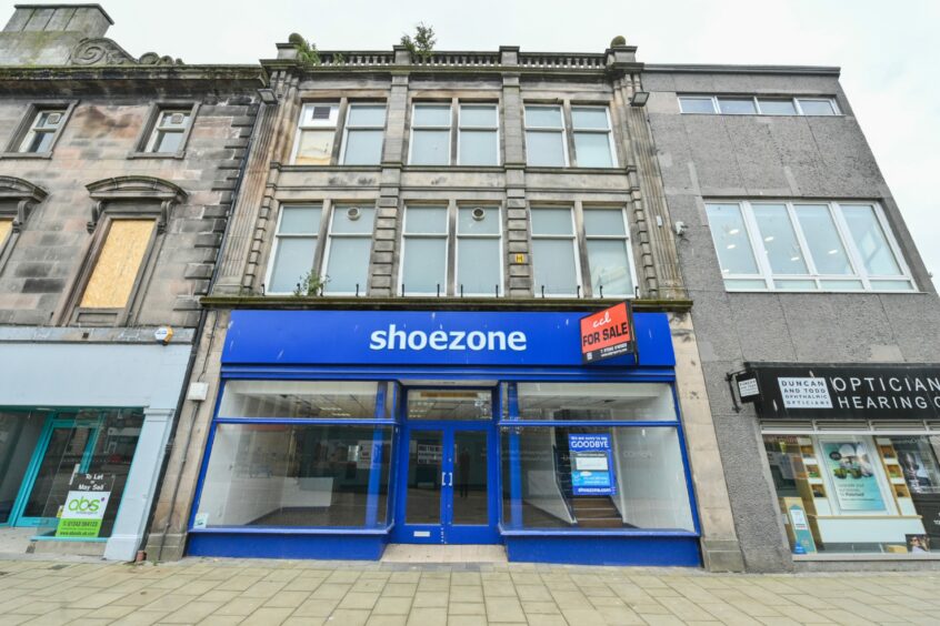 The former Shoe Zone shop, which was considered by Pure Gym as they looked at properties in the Elgin town centre. 