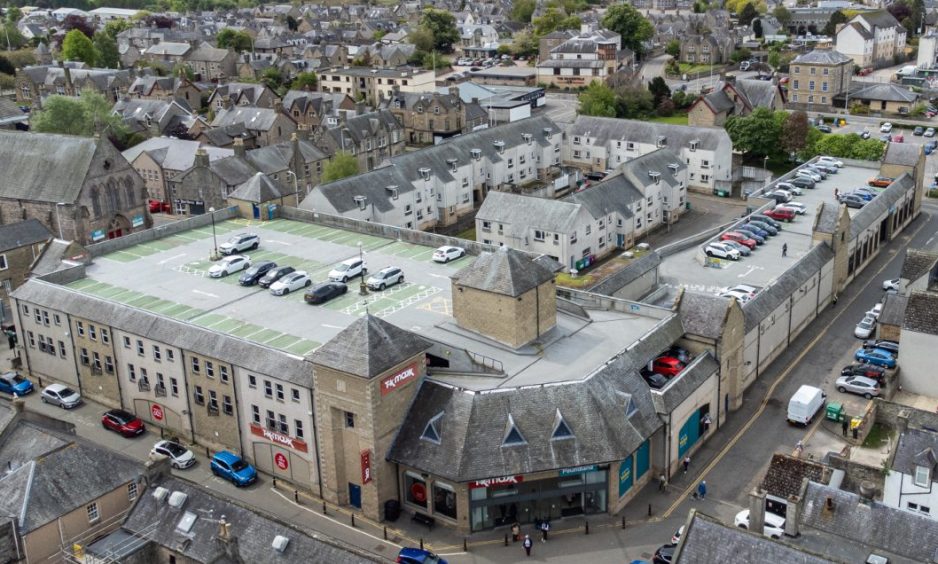 Batchen Lane multistorey car park from drone picture. 