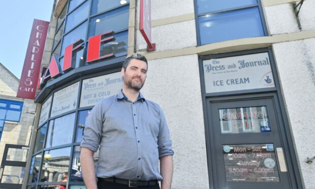 Chris Corbett is struggling to find any positivity as he looks to the cafe's future. Image: Jason Hedges/DC Thomson