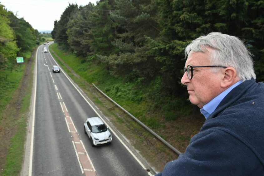 Mp Jamie Stone overlooking the A9