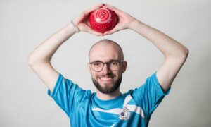 Inverurie bowler Jason Banks has made history at the World Indoor Championships. Image: Bowls Scotland.