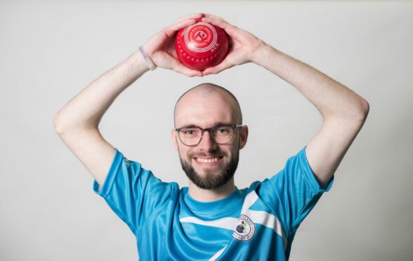 Inverurie bowler Jason Banks has made history at the World Indoor Championships. Image: Bowls Scotland.