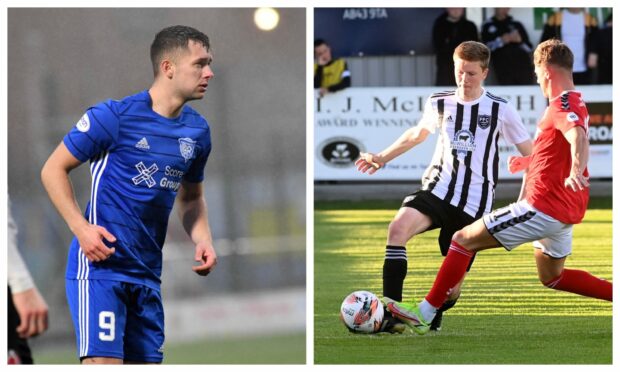 Turriff United's new signings John Allan, left, and Connor Grant