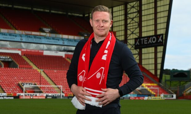 Aberdeen manager at Pittodrie. Image: Kenny Elrick/DC Thomson