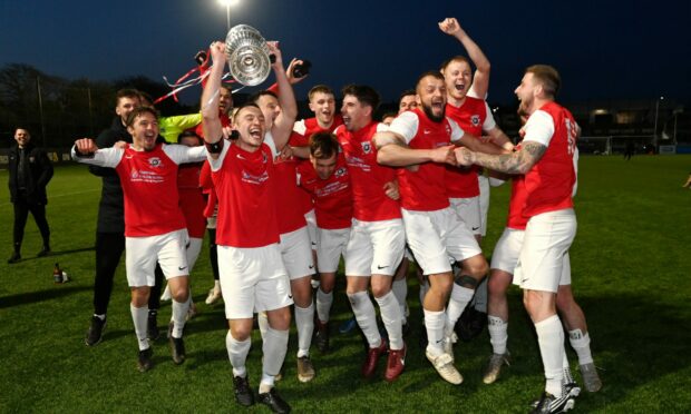 Culter FC enjoyed a trophy-laden 2022-23 season. Image: Kenny Elrick/ DC Thomson.