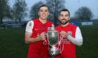 Culter scorers (L-R) Ross Clark and Craig MacAskill with the North Regional Cup. Image:  Kenny Elrick/DC Thomson