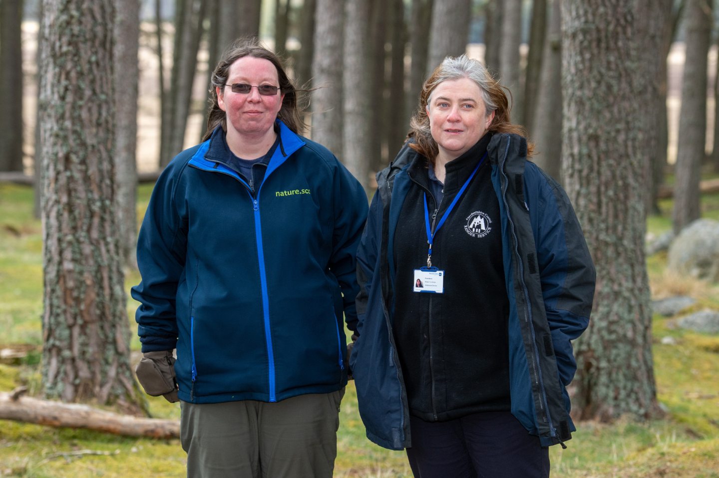 Aberdeenshire Council's ranger service coordinator Fiona Banks alongside Kirstin Mair, reserve manager at the Muir of Dinnet National Nature Reserve. 
