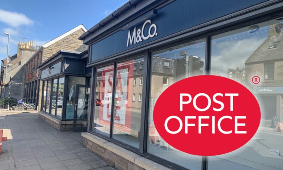 M&Co in Stonehaven was closed last month where the Post Office was last based. 