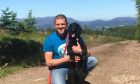 Neil Lancaster with his dog, Peggy, at home in the Black Isle.