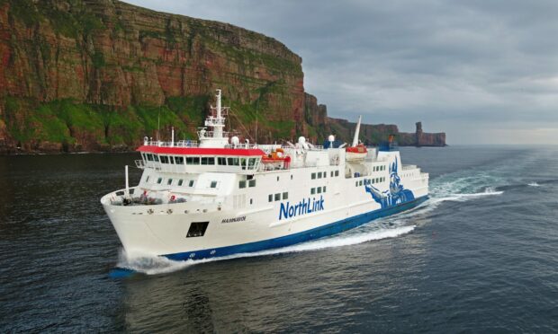 MV Hamnavoe will operate additional crossings to Orkney to help cope with demand. Image: Northlink Ferries.