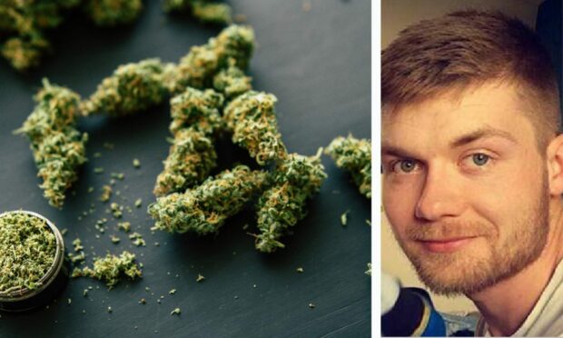 Michael Macrae from Inverness was caught with £18,500 of cannabis. Image: Facebook / Shutterstock