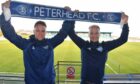Peterhead co-managers Ryan Strachan, left, and Jordon Brown, right. Image: Peterhead FC.