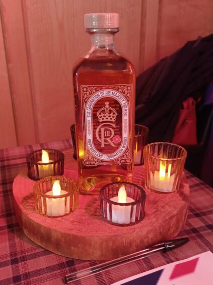 Special Coronation Whisky from PoppyScotland was a prize at event.