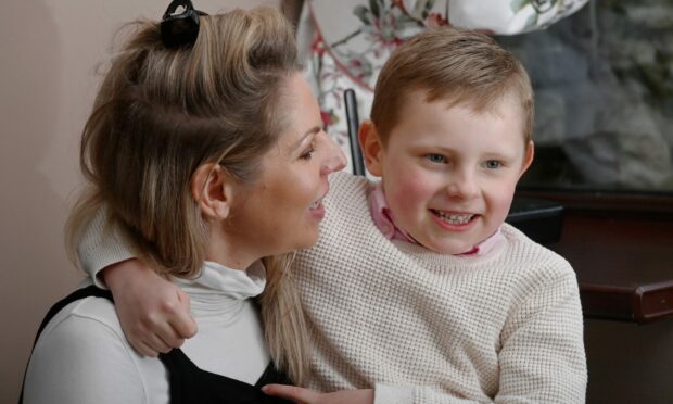 Emily Gilmour and her son, Oliver, both have Lyme disease. Image: Darrell Benns/DC Thomson.