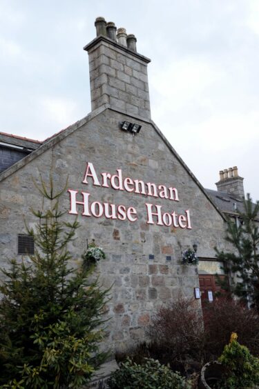Exterior of Ardennan House Hotel in Aberdeenshire.