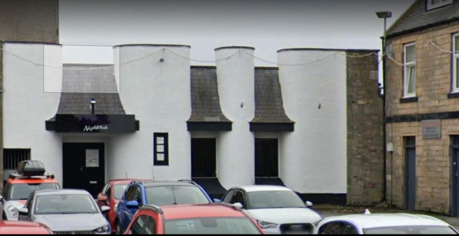 Exterior of Purple nightclub in Buckie, where the assault took place.