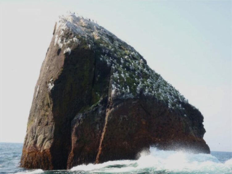 Pictured is Rockall the islet in the middle of the Atlantic. 