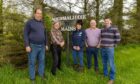 Host farmer Harry Brown (far right) with Drew Wilson, left, (New Deer chairman), Iain Taylor (Turriff chairman), Lorna Paterson (NFUS) and Davie Delday (past New Deer chairman). Pictures by Scott Baxter. Image: Scott Baxter/DC Thomson 18/05/23