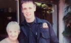 Aviemore firefighter Jamie Stewart with his grandmother Janet Smith, who has been receiving help from Macmillan Cancer Support.
