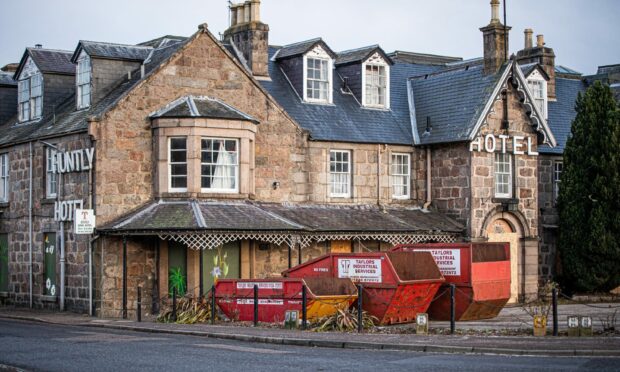 Plans have finally been put forward to improve the Huntly Arms Hotel.