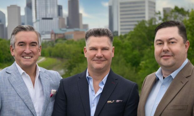 Damian Bates, Richard Welton and Ed Davis in Houston