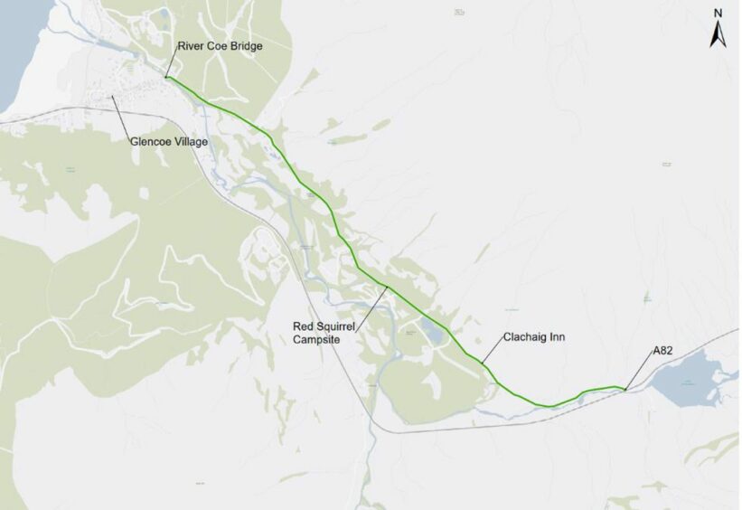map of Glencoe Orbital route