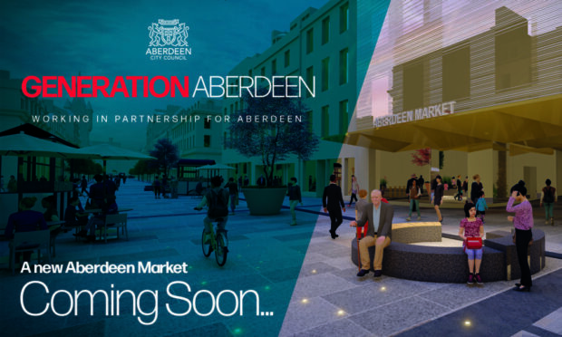 A proposed banner for Aberdeen masterplan branding.