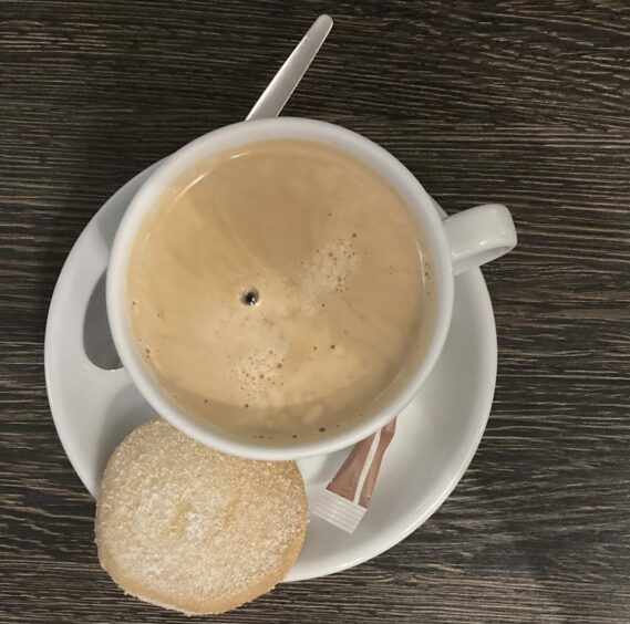 Coffee and shortbread.