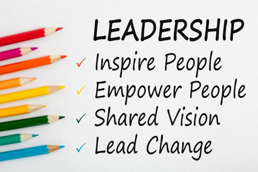 LEADERSHIP written on a white background