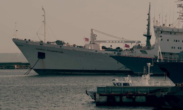 The Admiral Vladimirsky in Kronstadt port