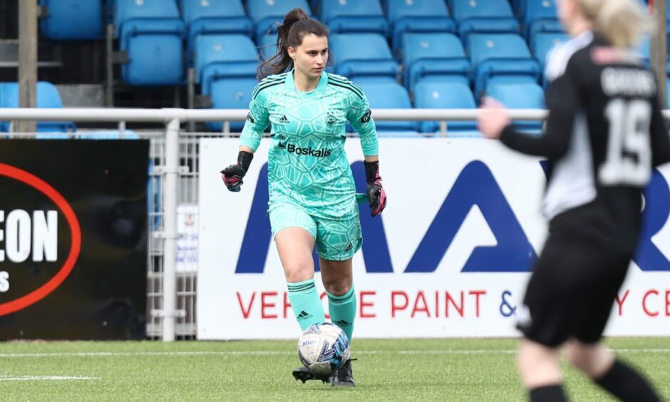 Aberdeen Women's Annalisa McCann who will be the stand-in goalkeeper while Faye Kirby recovers from injury.