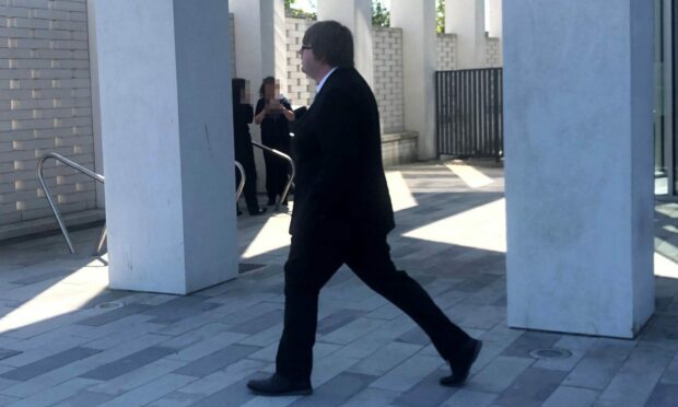 Thomas Baird outside Inverness Sheriff Court after a previous hearing. Image: DC Thomson