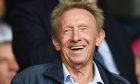 Denis Law pictured at Pittodrie at an Aberdeen v Ross County game in 2014. Image: SNS Group.