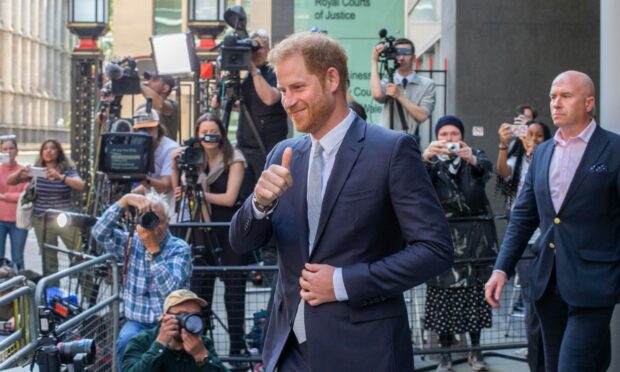 Prince Harry leaves court after finishing giving evidence in a lawsuit against Mirror Group Newspapers. Image: Tayfun Salci/ZUMA Press Wire/Shutterstock.