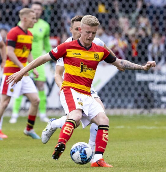 Kyle Turner in action for Partick Thistle against Ross County in the Premiership play-offs.