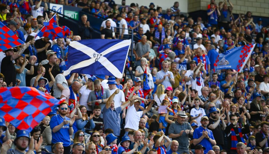 Around 6500 Inverness fans roared on their heroes at Hampden.
