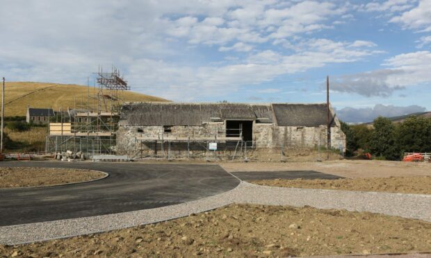 Inverharroch Farm barns, which are being transformed into a heritage centre and distillery.