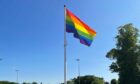 Pride flag flying in Elgin.