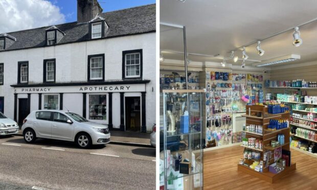 Inveraray Pharmacy is being sold for £275,000. Image: Christie&Co.