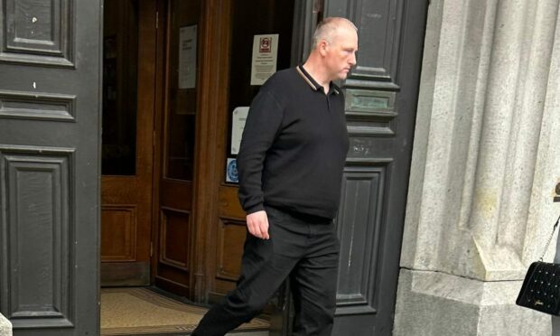 Martin Coutts, who caused Alford school us to crash, leaving Aberdeen Sheriff Court.