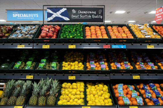 Scottish produce in an Aldi supermarket. Image: McCann