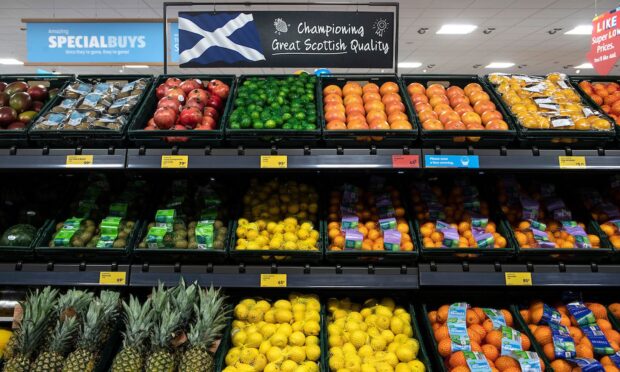 Scottish produce in an Aldi supermarket.