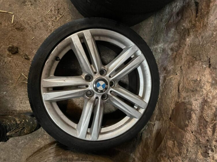Wheel of a BMW, Dean Morrison's car.