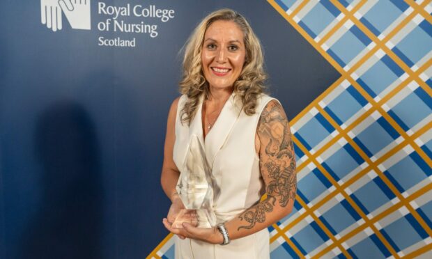 Amy Noble won the Royal College of Nursing's nurse of the year Scotland award.